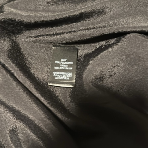 Lulu’s Sleek Surprise Black Satin Double Breasted Blazer Dress - Picture 11 of 11